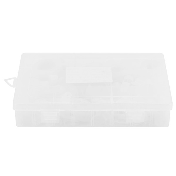 200pcs Nylon Plastic P Fasteners Clips Clamps Assorted Box for Cable Conduit Kit (White)