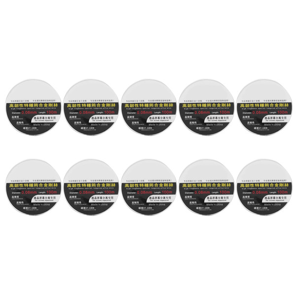 10Pcs Tungsten Alloy Wire Cutting Line High Toughness for Mobile Phone Screen Separation0.08mm