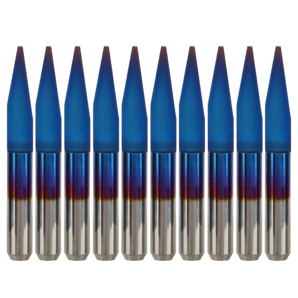 10pcs 3.175 Premium Quality Tungsten Steel PCB Engraving Bit CNC Router Tool （20°*0.4）