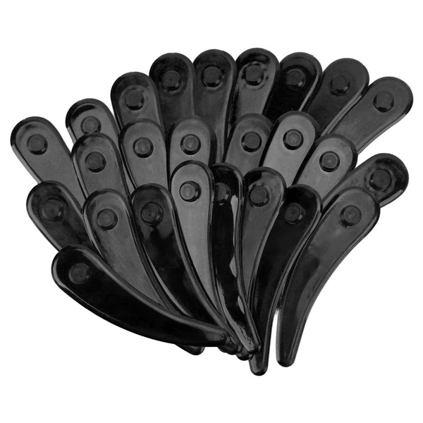 25Pcs Lawn Mower Plastic Blade ABS Flat Tooth Home Clean Separate Fast Cutting Plastic Blade for Bosch Black