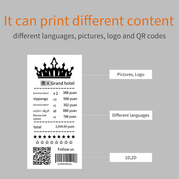 80mm Embedded Thermal Printer Module with TTL+RS232+USB Connections Supports ESC/POS Commands 72mm Printing Width 180mm/s Speed Auto Paper Cutter Compatible with Windows Linux Android Systems