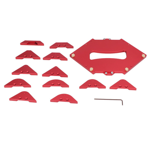 Router Table Corner Jig Aluminum Alloy Radius Templates Kit for Carpenter T10‑T40 R5‑R40