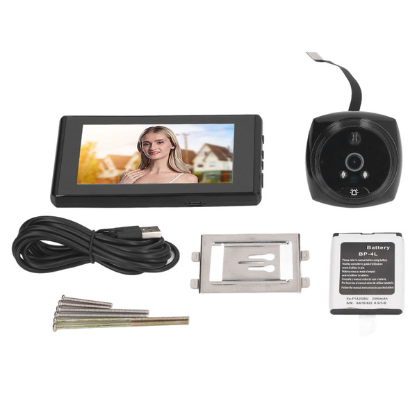 Video Door Viewer 4.5 Inch HD Night Vision Smart Digital Video Camera Doorbell Peephole Viewer