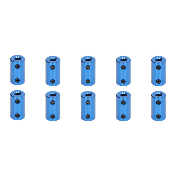 10Pcs Shaft Coupling Stepper Motor Coupler 14mm Diameter 25mm Length Joint Connector 5x5mm / 0.2x0.2in Blue