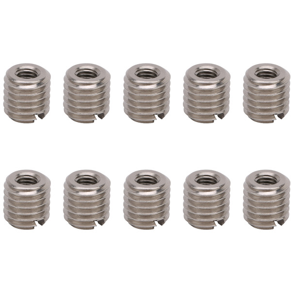 10Pcs Threaded Inserts Repairing Tools Stainless Steel Female M5x0.8 Male M10x1.5