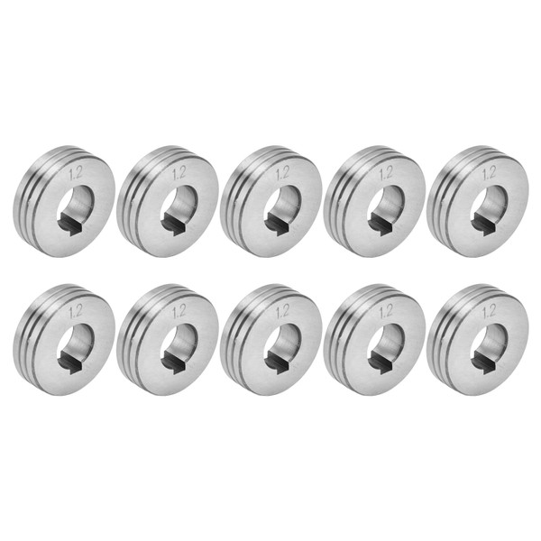 10Pcs Welder Wire Feed Roller 1.0‑1.2mm Groove Feeding Guide Wheel for ZK Welding Machine
