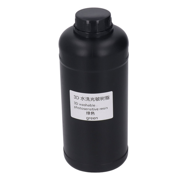 3D Printer Resin 1000ml High Strength Light Curing Water Washable Photopolymer Resin Universal for LCD DLP Green