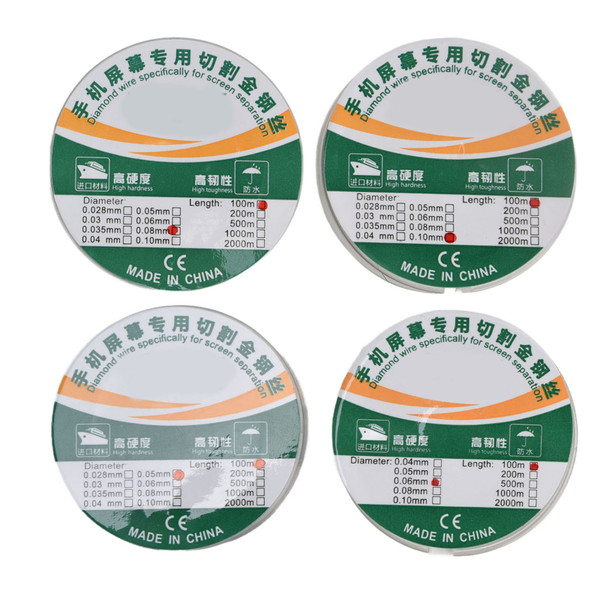 4Pcs Cutting Wire Molybdenum Alloy Separation Line for Cell Phone LCD Screen 100 Meter Long