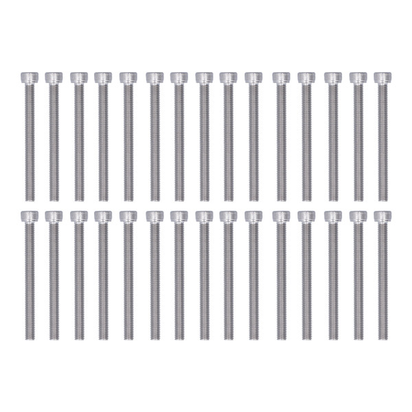 30Pcs Hex Bolt Socket Cap Head Screw A2‑70 304 Stainless Steel Marine Grade Fastener HardwareM6x80