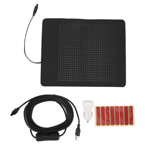 Flexible LED Car Screen 32x32 Resolution Bluetooth APP Control Scrolling Advertising Sign USB 5V 230x187mm