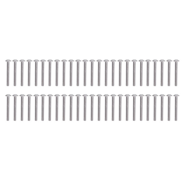 50Pcs Flanged Button Head Screws A2‑70 Stainless Steel Buttons Heads Socket Caps Bolts KitM4x35mm