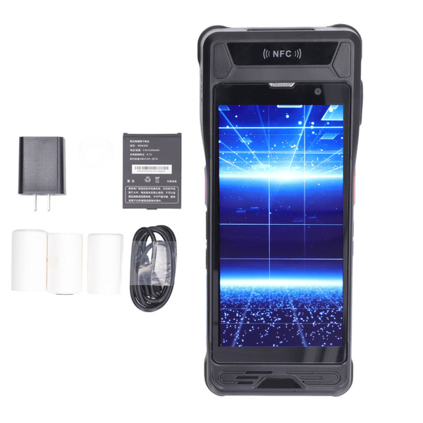 POS Terminal Receipt Printer 5.5 Inch IPS HD Touch Screen Scanning Thermal Printing Handheld Mobile POS  100‑240V