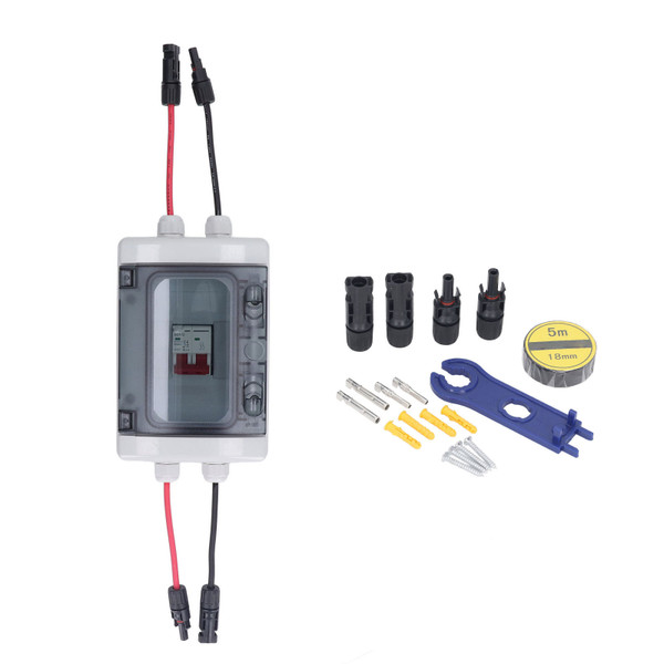 DC Circuit Breaker Overload Protection PV Solar Disconnect Switch with IP65 Waterproof Box 500V 16A