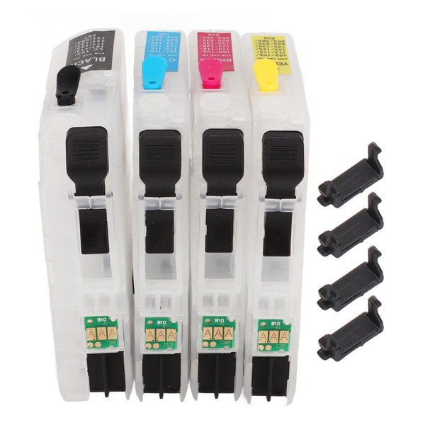 Ink Cartridges Compatible Refill Replacement With Permanent Chip 4 Colors for Inkjet Printer LC211