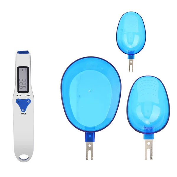 500g/0.1g Portable LCD Kitchen Scale Digital Food Spoon Scale with 3 Measuring SpoonsSingle Spoon