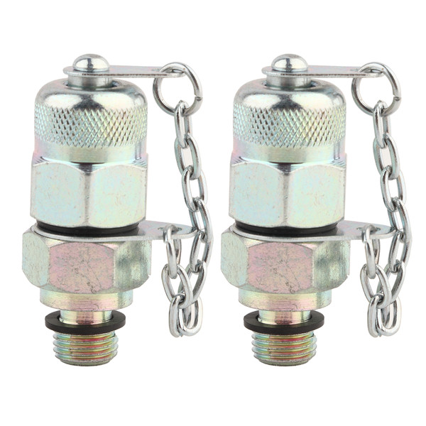 2Pcs Hydraulic Test Adapter High Pressure Hose Fitting Measuring Point Coupling ToolM10 x 1‑M12 x 1.25