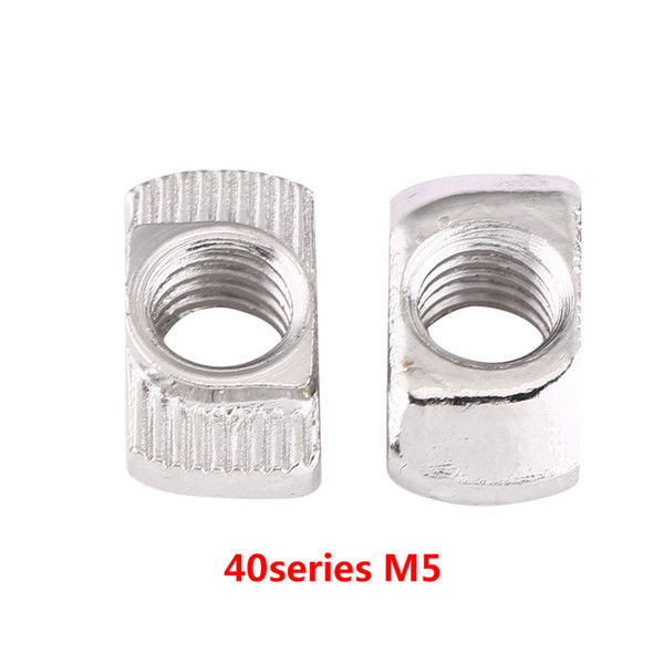 T Slot Hammer Head Nut Nickel Plated Carbon Steel Fastener For Aluminum Profile (EU40 M5*19.5*8)