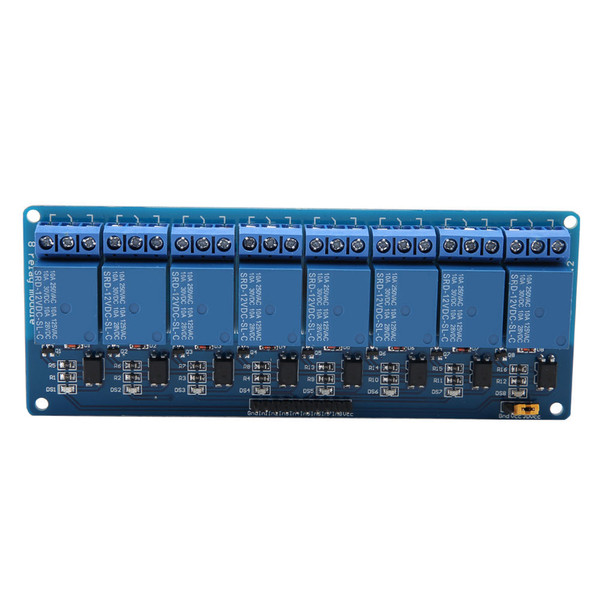 8 Channel Low Level Trigger Relay Module With Optocoupler 12V