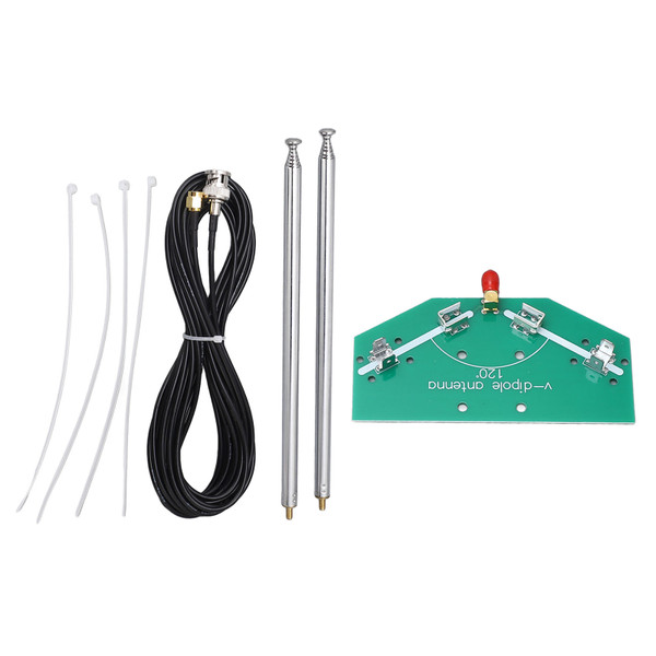 V Dipole Antenna SMA Female Interface Telescopic Antenna 78M‑415MHz FM Radio Comm Antenna for Aviation Applications