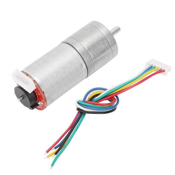 DC 12V Encoder Gear Motor Speed Reduction Motor for Robot RC Car DIY Engine Toy (500RPM)