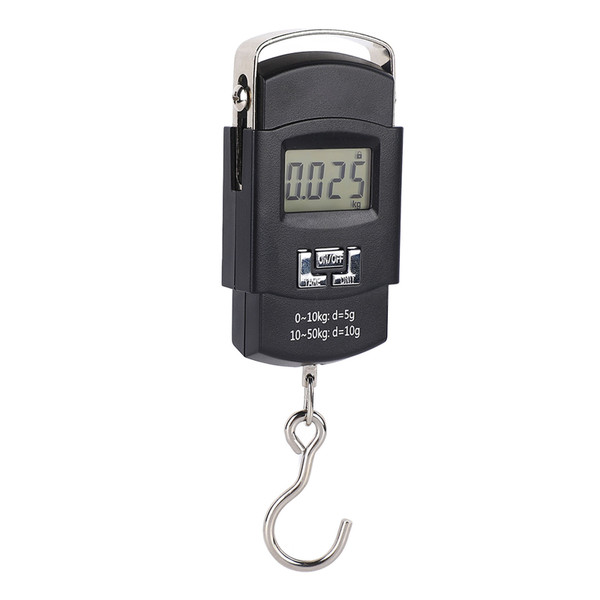 Hanging Hook Scale LCD Display 50kg Portable Digital Fish Scale with Comfortable Handle