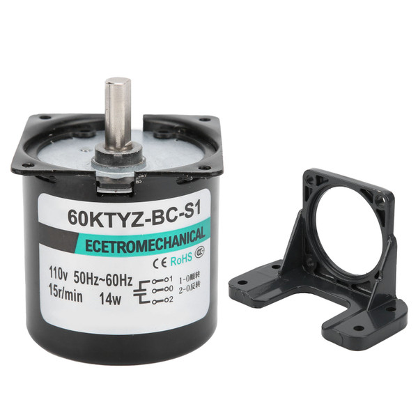 Micro Motor AC Synchronous Metal Gear Speed Reduction Engine Machinery Device Accessories15rpm/min AC110V