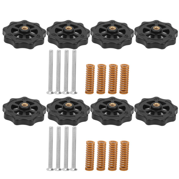 2Set Leveling Kit M4 Nut Screw with Spring Fit for Creality CR‑10/CR‑10s/Ender 3 Hot Bed
