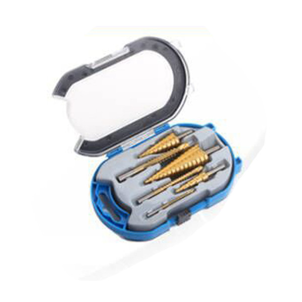 6PCS Step Drill Bit Set Metal Wear Resistant High Hardness Reaming Step Drill Bits with Storage Box 3PCS Step Drill 3PCS Saw Drill 103mm / 4.1in