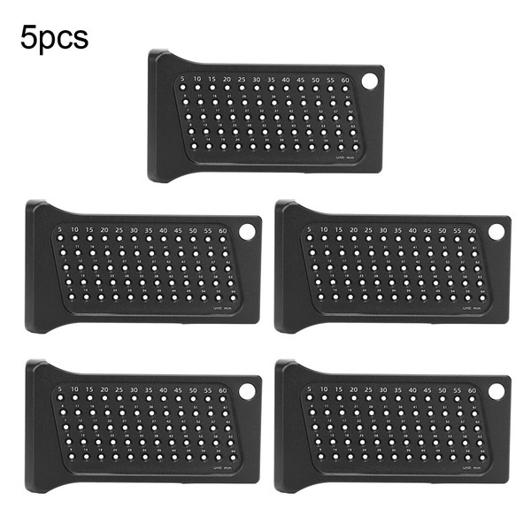 5PCS Woodworking Hole Ruler Aluminum Alloy Hand Operated Measuring Tool Mini Scriber