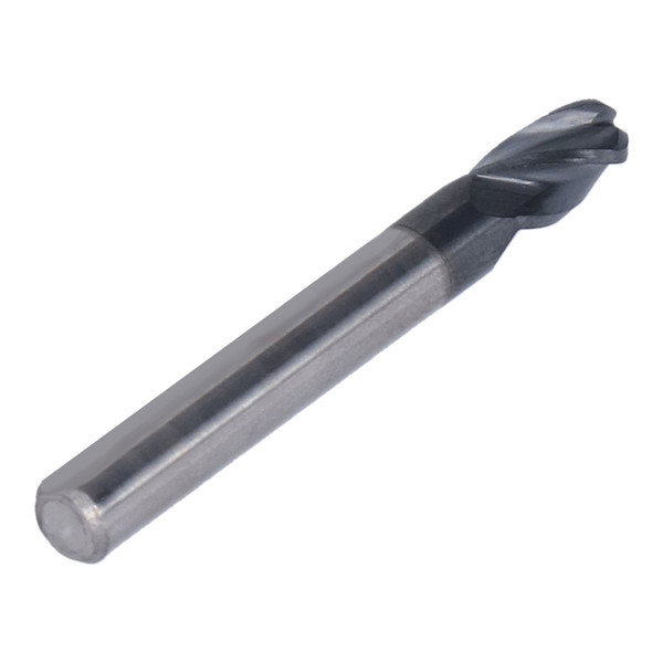 Ball Nose End Mill 4 Flute Tungsten Carbide Spiral Milling Cutter CNC Router Bit for CuttingR4x16xD8x60
