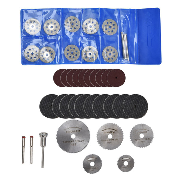 40Pcs Cutting Wheel Set HSS Circular Saw Blade Resin Cut Discs Diamond Cutting Wheels