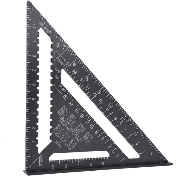 12 inch Black Aluminium Right Angle Triangle Ruler Rustproof Protractor  Carpentry ToolAluminum Profile
