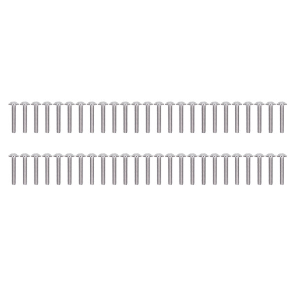50Pcs Flanged Button Head Screws A2‑70 Stainless Steel Buttons Heads Socket Caps Bolts KitM6x35mm