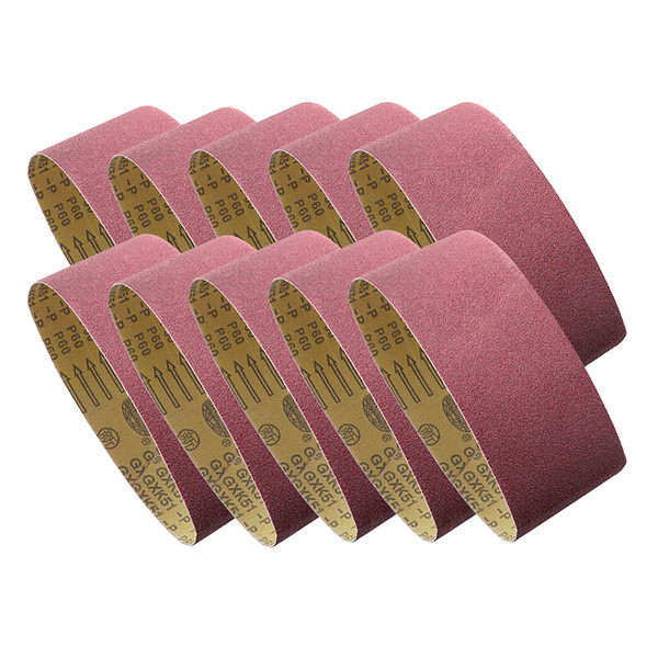 10 Pcs Sanding Belt 120 Grit 610x100mm Aluminum Oxide Particles Belt Sander Papers for Wood Metal Grinding Polishing