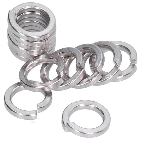 150Pcs Spring Lock Washers Split Square Section Assortment Tool A2 Marine Grade Stainless SteelM10