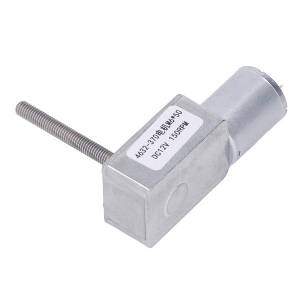 DC Worm Gear Motor M6 X 50mm Aluminum Alloy Brass Reversible DC Reduction Motor for Window Opener DC12V 150RPM