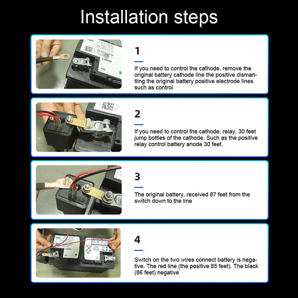 Intelligent Car Battery Remote Master Relay 12 V Car Battery Disconnect Switch Wireless Control Disconnectors High Current Relay Switch