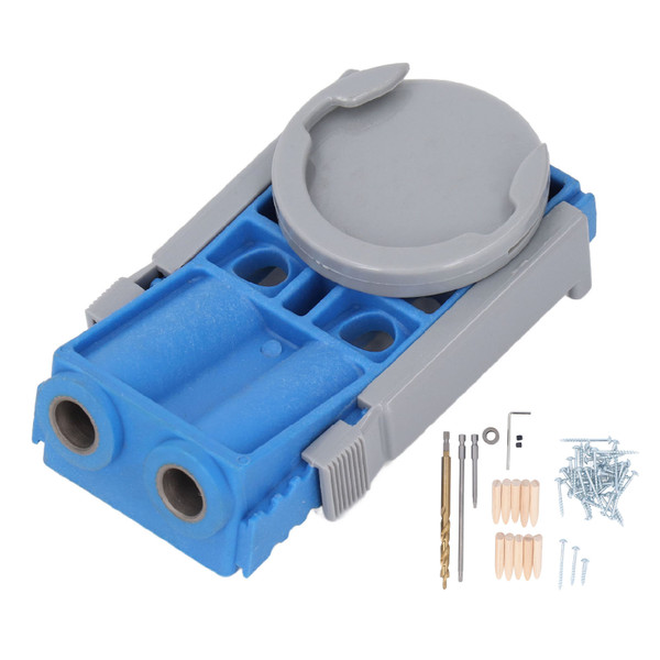 Pocket Hole Jig Set 9 Depth Settings 15 Degree Inclined Hole Locator for Woodworking
