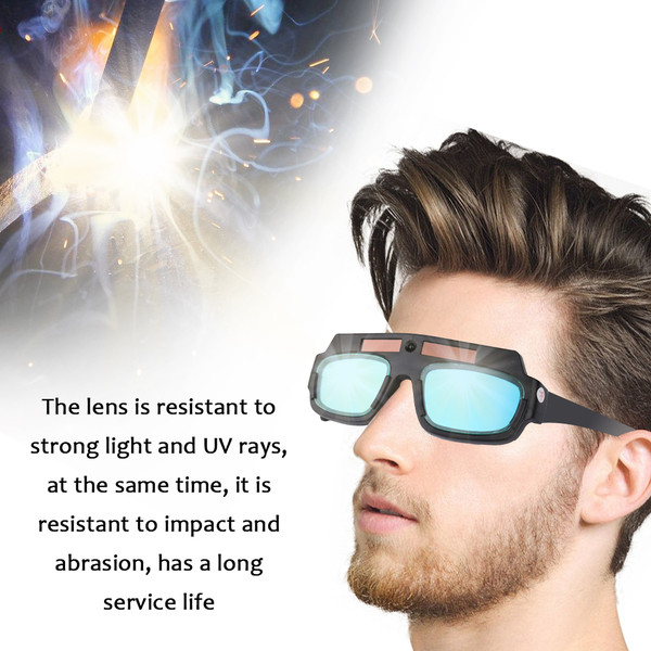 Solar Energy Auto Darkening Welding Safety Goggles Anti Ultraviolet Weld Professional Glasses Protects Eyes