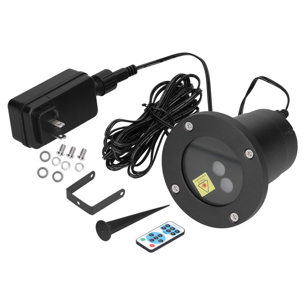 Projection Lamp Rotating Colorful Double Hole Infrared Radio Frequency Light with Remote Control 100V to 240VUS Plug