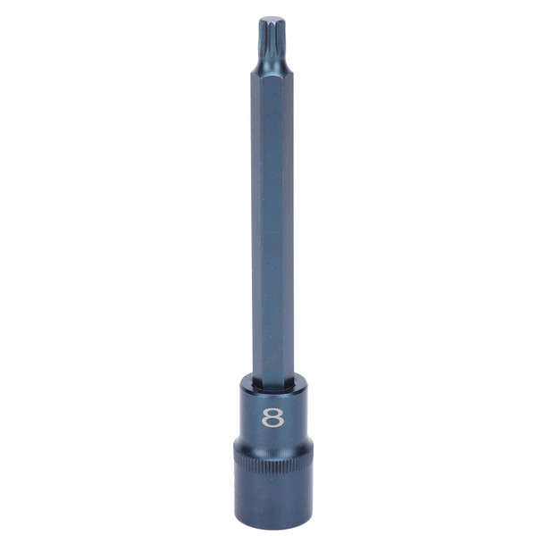 Socket Bit Alloy Steel Blueing 12‑Point High Hardness 1/2 Drive Port Screwdriver Bit Tool