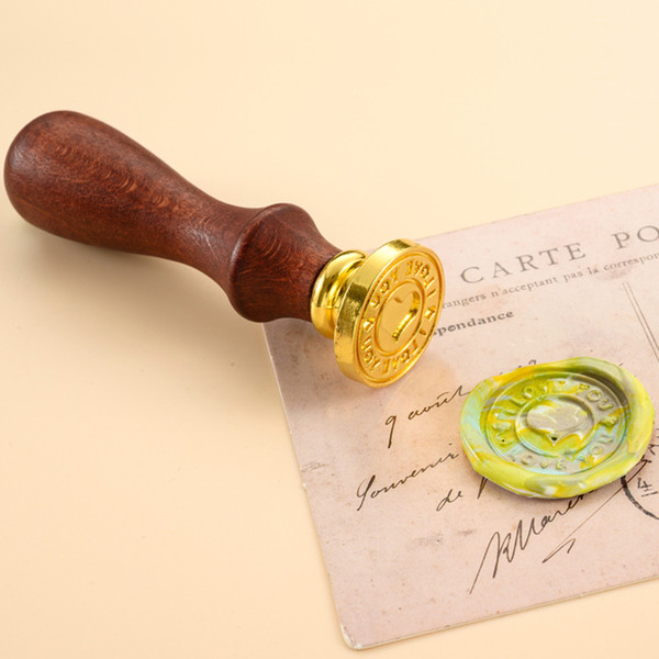 Wax Seal Stamp Kit  Vintage Sealing Wax Stamp Wooden Handle Replaceable Stamp Head with Gift Box for Cards Envelopes Wedding Invitations Postcard Gift Packaging