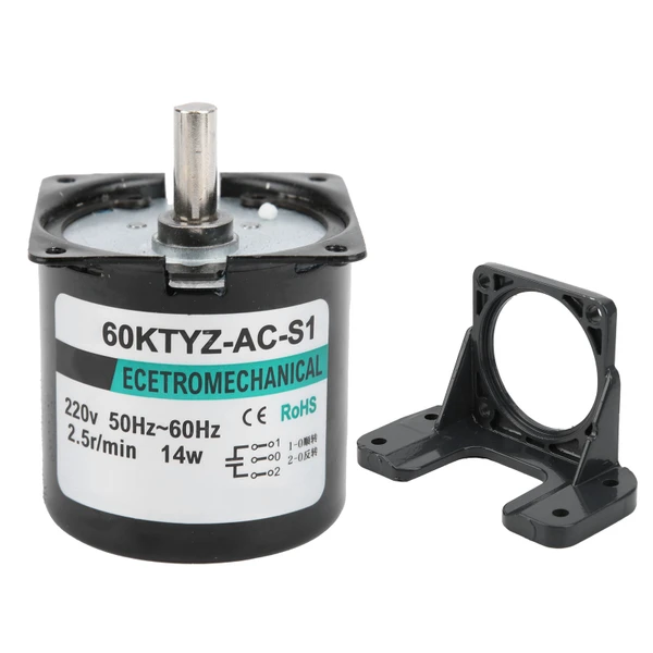 Micro Motor AC Synchronous Metal Gear Speed Reduction Engine Machinery Device Accessories2.5rpm/min AC220V