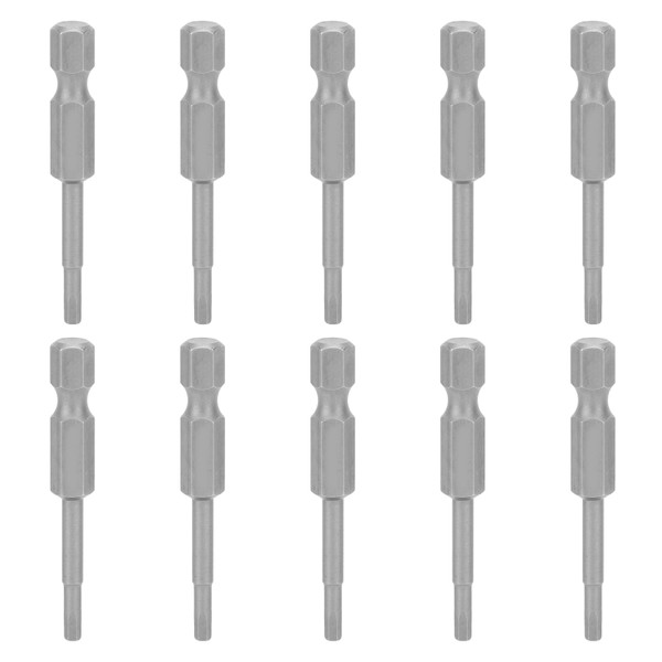 10Pcs Magnetic Head Screwdriver Bits S2 Alloy Steel Hex Socket Hardware Accessories