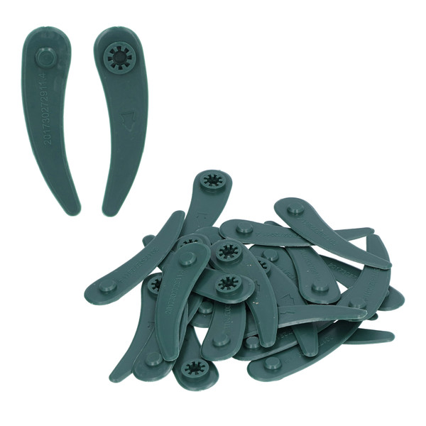 100Pcs Grass Trimmer Plastic Blade Flat Tooth Cutter Replacement Lawn Mower Supplies