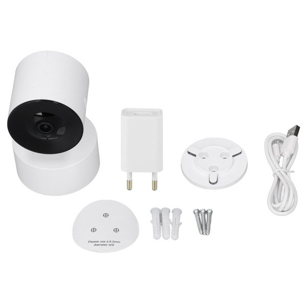 WIFI Camera Auto Motion Tracking Infrared Night Vision Remote APP Monitoring Home Security Camera 100‑240V EU Plug