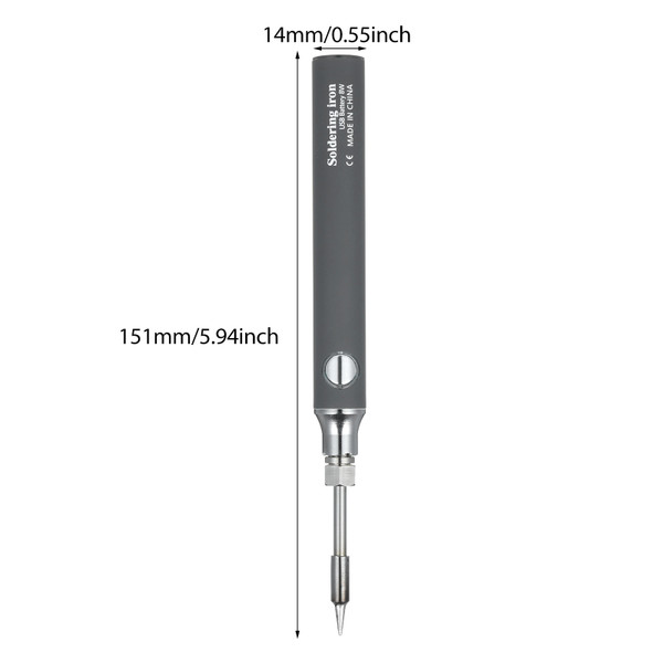 Cordless Soldering Iron Kit, USB Rechargeable Mini Cordless Soldering Iron, 5V Portable Low-Voltage Welding Pen, 3 Temperature Adjustment Soldering Iron Tool Kit for Small Soldering Projects, Home Appliance Repair, DIY