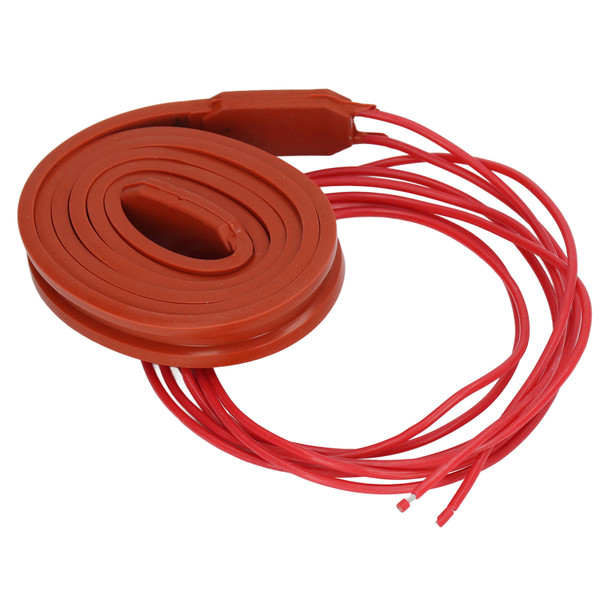 Silicone Heating Belt Waterproof Soft Insulation Flexible Heater for Oil Pipe 15x1000mm 40w DC12V