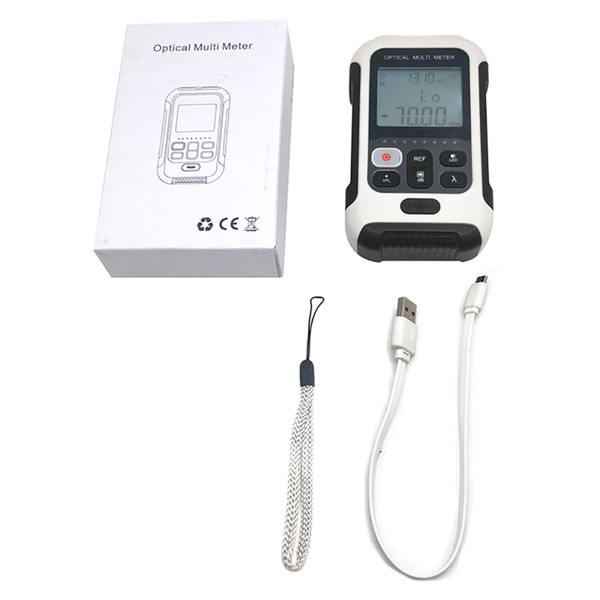 Optical Fiber Power Meter Portable 4 in 1 Digital Rechargeable ‑70‑+10dBm Fiber Tester for Communication Engineering