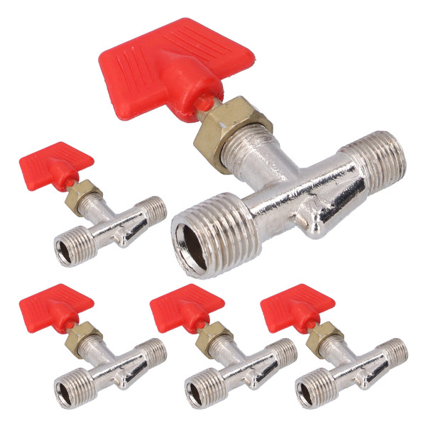 5Pcs Needle Valve Thread Straight Through Water Pipe Air Hose Flow Adjustment Accessories